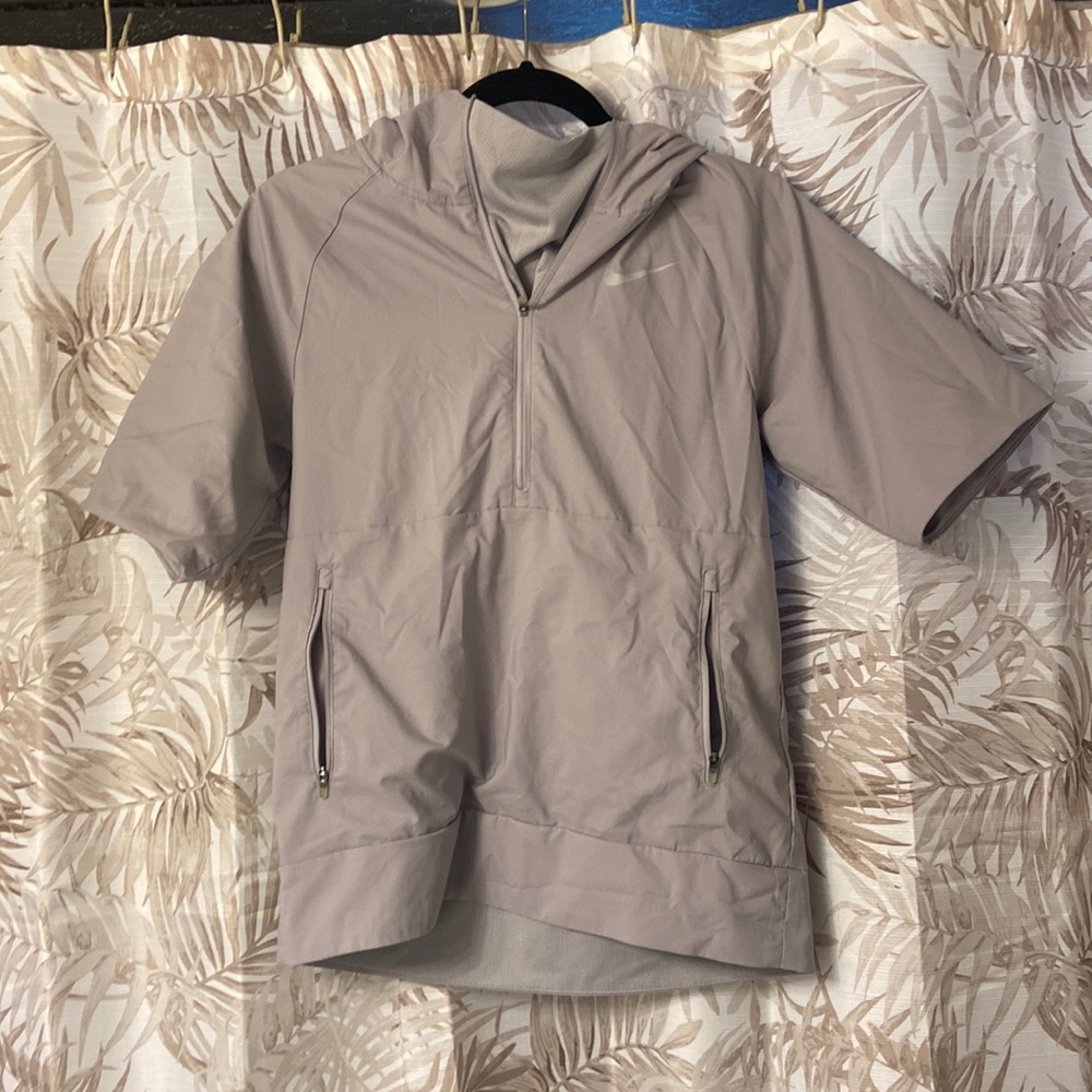 Nike Running Grey Short Sleeve Seasonal Hoodie